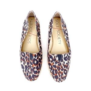 Sole Society Shoes “Xander” Leopard Print Espadrille Women’s Shoe Size 6 New NWT